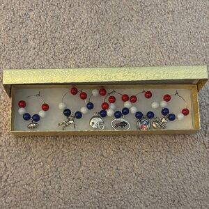 NFL Buffalo Bills Themed Wine Charms Set of 6